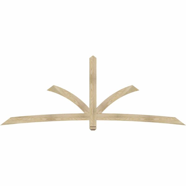Ekena Millwork Davenport Rough Sawn Timber Gable Bracket, Douglas Fir, 108"W x 40"H x 2"D x 4"F, 9/12 Pitch GBW108X40X0204DAV00RDF - main